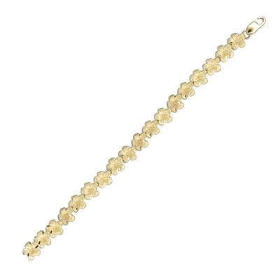 14kt Yellow Gold Hawaiian 8mm Plumeria Bracelet
